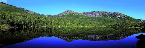 Maine Poster featuring the photograph Lake in Maine Panorama by Doolittle Photography and Art