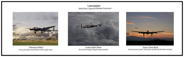 Aircraft Poster featuring the digital art Lancaster - story board by Pat Speirs