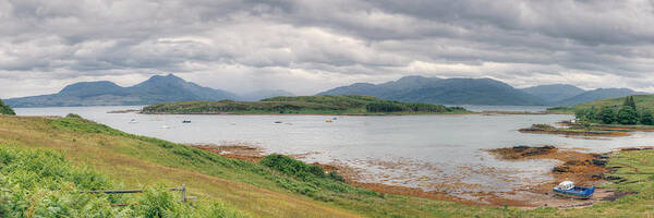 Loch Poster featuring the photograph Loch Hourn and the Isle of Skye by Ray Devlin