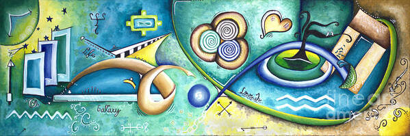 Love Poster featuring the painting Love and Symbols by Shelly Tschupp