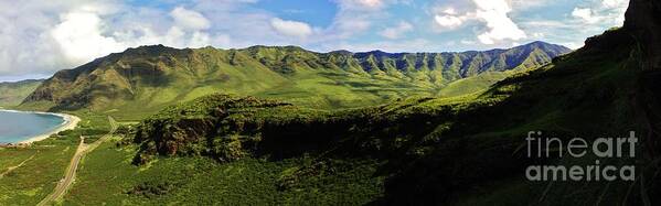 Makua Valley Poster featuring the photograph Makua Valley from above Makua Cave by Craig Wood
