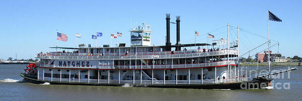 Paddlewheeler Poster featuring the photograph Natchez Paddlewheeler by Randall Weidner