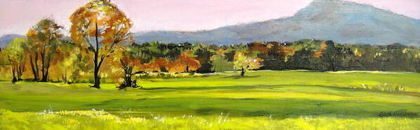 Landscape Poster featuring the painting North Amherst View by Edith Hunsberger