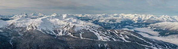 Whistler Poster featuring the photograph Panoramic view of Whistler Mountain by Pierre Leclerc Photography