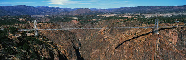 Photography Poster featuring the photograph Royal Gorge Bridge Arkansas River Co by Panoramic Images