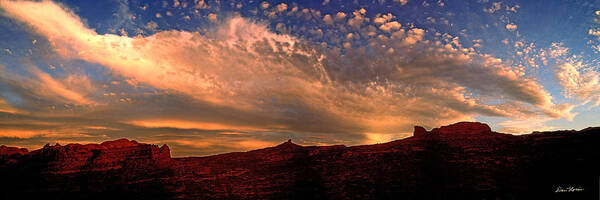 Moab Poster featuring the photograph Sunset Over The Moab Rim 2 by Dan Norris