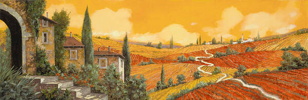 Tuscany Poster featuring the painting la terra di Siena by Guido Borelli