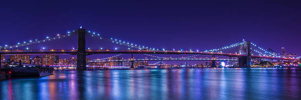 Brooklyn Bridge Poster featuring the photograph Three Bridges by Theodore Jones