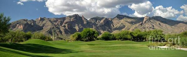 Tucson Poster featuring the photograph Tucson Golf Course and Mountains by Rincon Road Photography