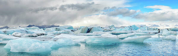 Cool Attitude Poster featuring the photograph Iceberg Glacier Lagoon In Iceland by Sjo