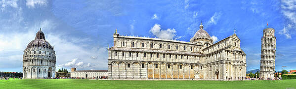 Pisa Leaning Tower Poster featuring the photograph Pisa - leaning tower, cathedral and baptistry by Weston Westmoreland