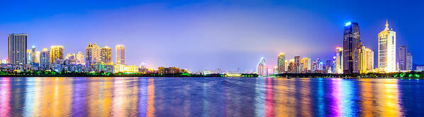 Cityscape Poster featuring the photograph Xiamen, China Skyline by Sean Pavone