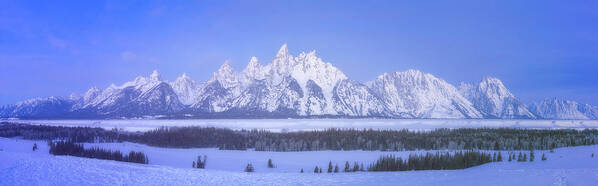 Tetons Poster featuring the photograph Blue Hour in the Tetons by Darren White