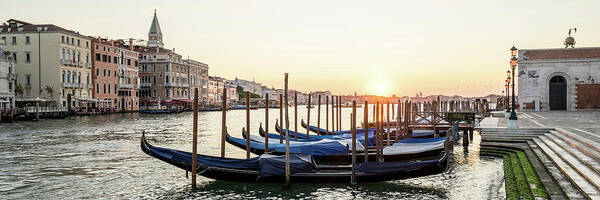 Sunrise Poster featuring the photograph Dsc00323 - Sunrise at Punta della Dogana, Venice by Marco Missiaja