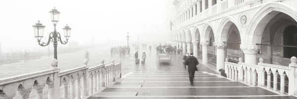 People Poster featuring the photograph Dsc0092 - People in the fog, Venice by Marco Missiaja