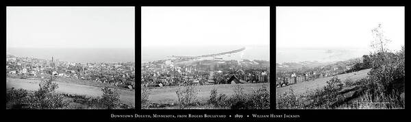 Duluth Poster featuring the photograph Duluth Hillside View 1899 Triptych by William Henry Jackson