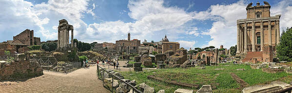 Rome Poster featuring the photograph Roman Forum Panorama by Jill Love