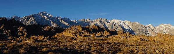 Sierra Nevada Mountains Poster featuring the photograph Sierra Escarpment by Brett Harvey