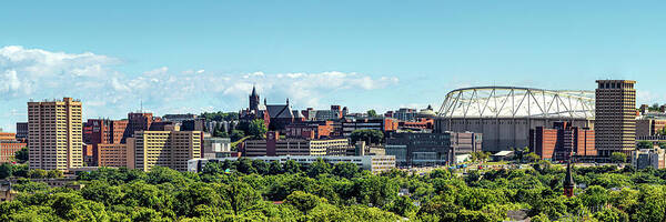 Syracuse Ny Skyline Poster featuring the photograph Syracuse Daytime Skyline by Rod Best