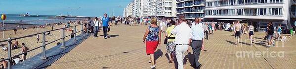 Dijk Poster featuring the photograph DYKE of OOSTENDE Belgium by PainterArtist FIN