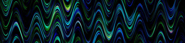 Digital Art Poster featuring the digital art Long Waves by Stephan Pabst