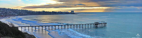 Scripps Pier Poster featuring the photograph Scripps Pier - To The Point by Russ Harris