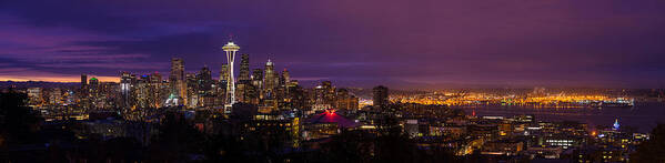 Seattle Poster featuring the photograph Seattle Pre Sunrise by Mike Reid