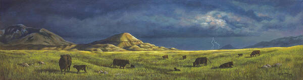 Belt Poster featuring the painting Belt Butte Spring by Kim Lockman