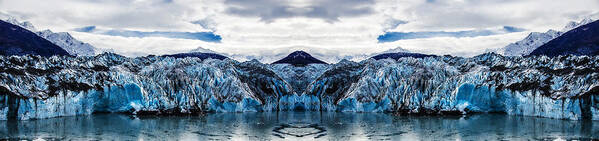 Mountains Poster featuring the digital art Knik Glacier Reflection by Pelo Blanco Photo