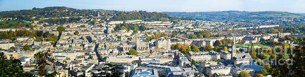 Bath Poster featuring the photograph Panorama of Bath by Colin Rayner