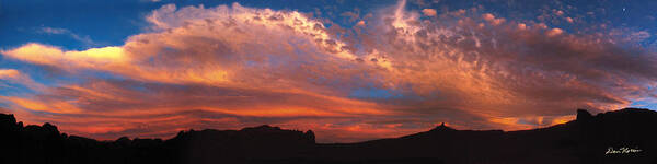 Moab Poster featuring the photograph Sunset Over The Moab Rim by Dan Norris