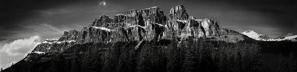 Scenics Poster featuring the photograph Castle Mountain Panoramic by Brent Mooers