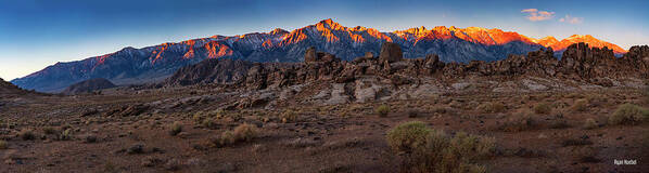 Mount Whitney Poster featuring the photograph Mount Whitney Sunrise by Ryan Huebel