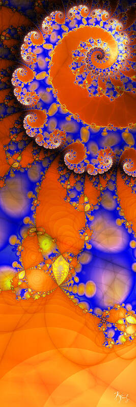 Fractal Digital Art Poster featuring the digital art Pv-28 by Dennis Brady