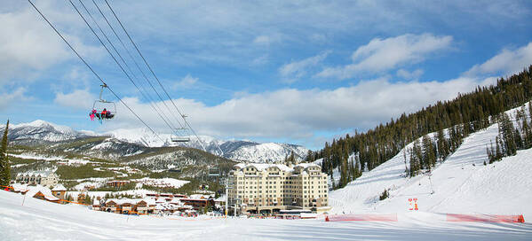Winter Vacation Poster featuring the photograph The Base Area At Big Sky Resort #1 by Craig Moore