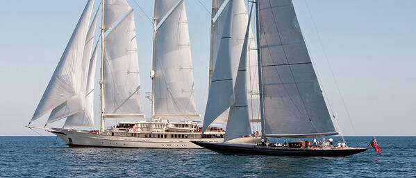 Photography Poster featuring the photograph Yachts Sailing In Newport Bucket #4 by Panoramic Images