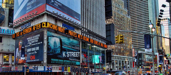 New York Poster featuring the photograph approaching Times Square by New York