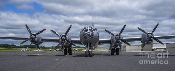 Plane Poster featuring the photograph B29 superfortress by Steven Ralser