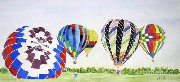 Balloons Poster featuring the painting Balloons by Carol Flagg