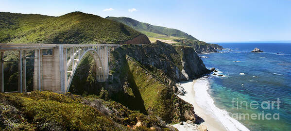 Bixby Bridge Poster featuring the photograph Bixby Bridge near Big Sur on Highway One in California by Artist and Photographer Laura Wrede