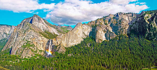 Yosemite Poster featuring the photograph Bridalveil Fall From Old Big Oak Flat Road by Steven Barrows