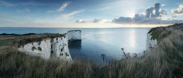 Scenics Poster featuring the photograph Chalk Cliffs And Sea Stacks by James Osmond