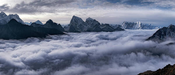 Nepal Poster featuring the photograph Cloud River by Alexey Kharitonov