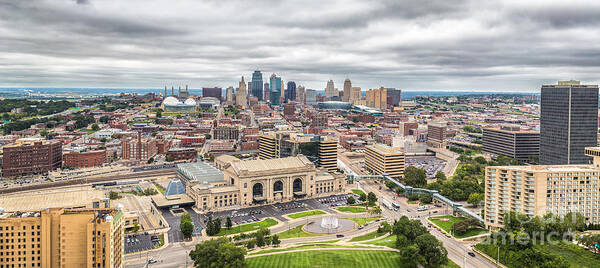 Kansas City Poster featuring the photograph Cloudy Sky Over Kansas City by Sophie Doell