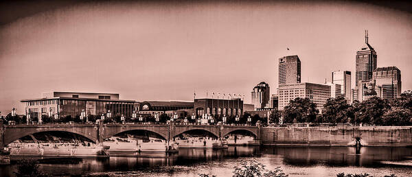 Indiana Poster featuring the photograph Downtown Indianapolis by Ron Pate