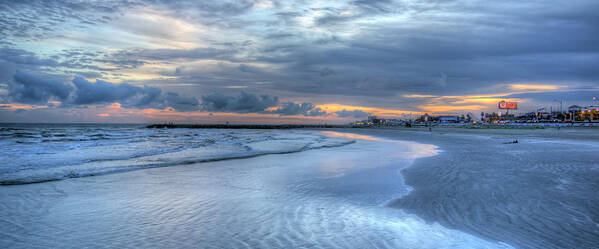 Galveston Poster featuring the photograph Galveston Sunset by Gregory Cox