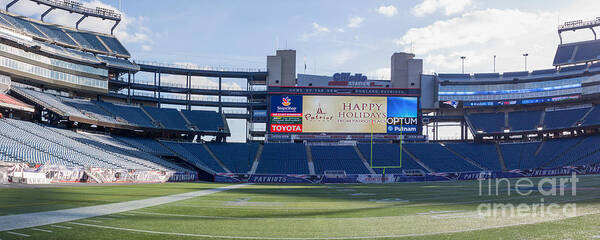 Fooball Poster featuring the photograph Gillette Stadium at Christmas by Thomas Marchessault