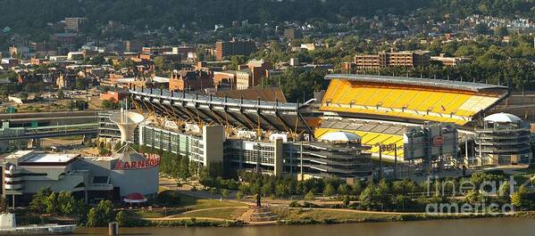 Heinz Field Poster featuring the photograph Heinz Field Afternoon Panorama by Adam Jewell