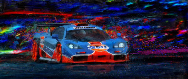 Motorsport Racing Poster featuring the painting Mac And G's by Alan Greene