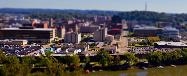 Parkersburg Poster featuring the photograph Mini Downtown Parkersburg by Jonny D